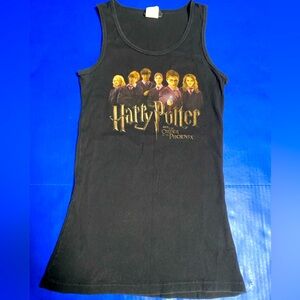 Harry Potter And The Order Of The Phoenix Black Graphic Tank Top VTG Warner Bros